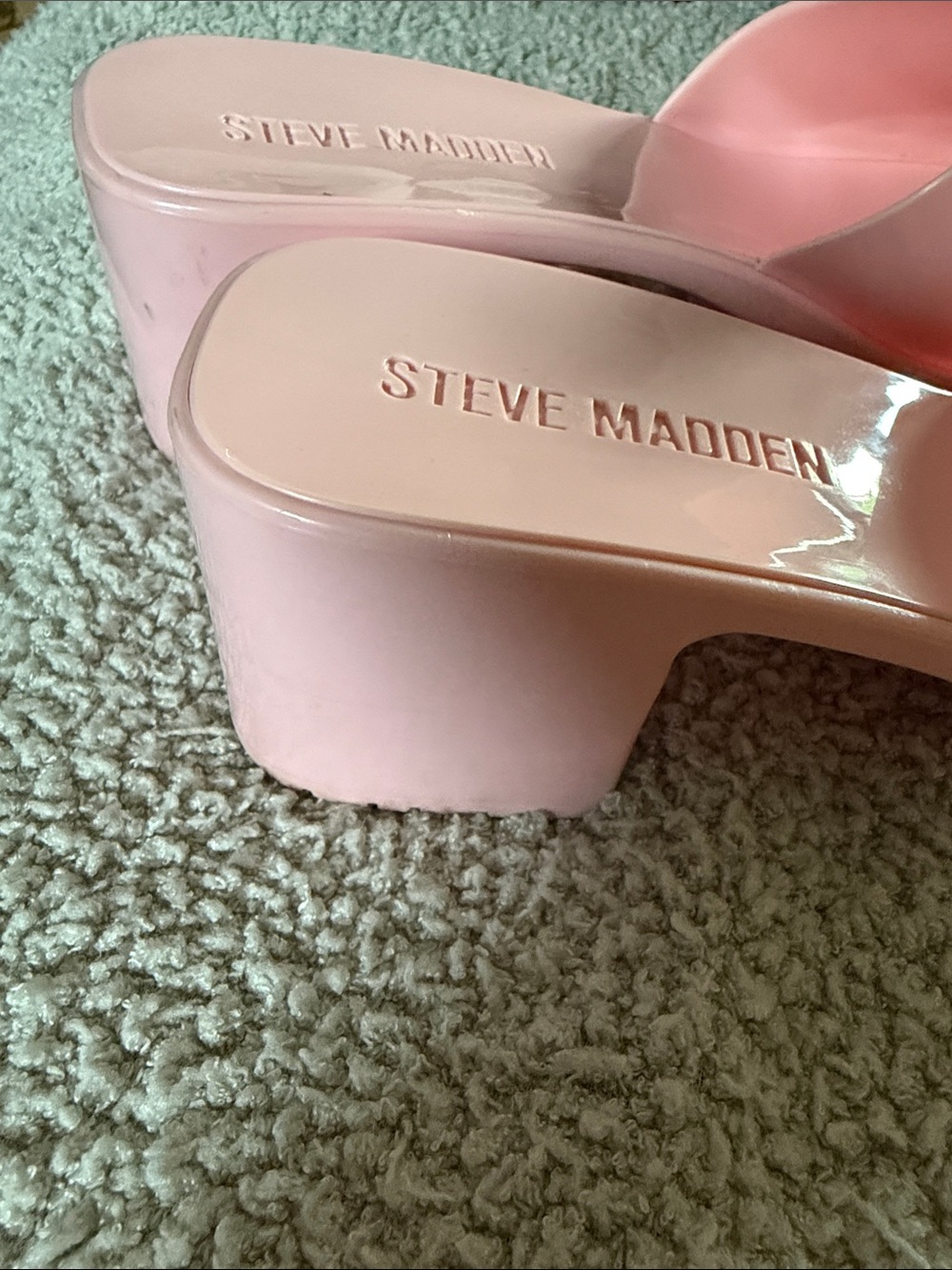 Steve Madden Pastel Pink Slide Mules Harlin Size 7 - Picture 4 of 8